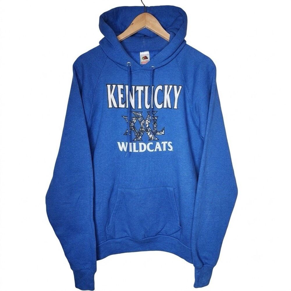 Vintage 90s Kentucky Wildcats Hoodie Mens XL USA Made College Basketball - Picture 1 of 9